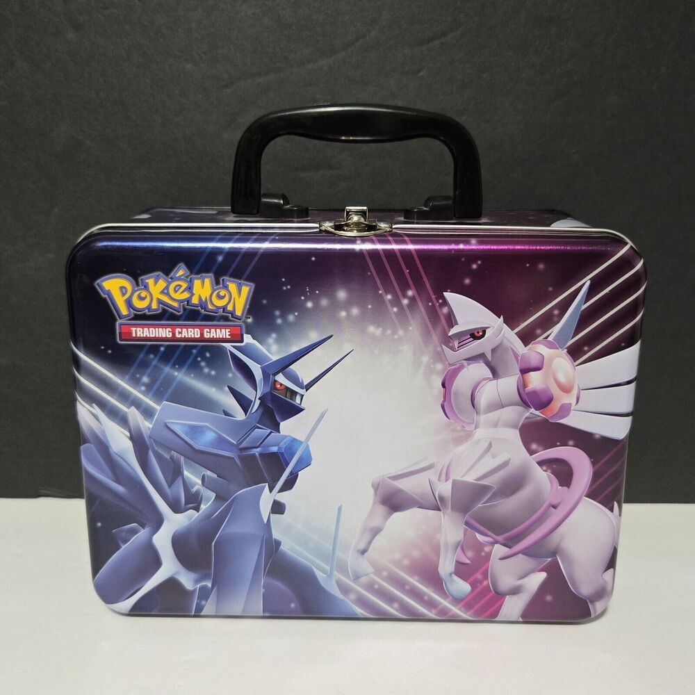 Pokemon Trading Card Game Collector Chest Dialga Palkia Tin w/Stickers/Notebook